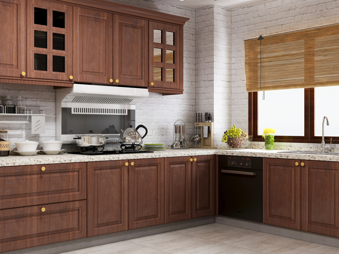 How to refinish kitchen cabinets.