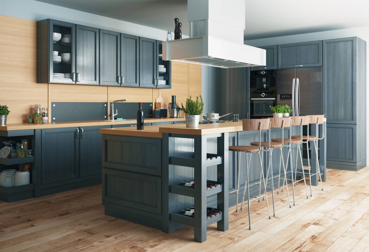 Concept image of traits of high-quality kitchen cabinets